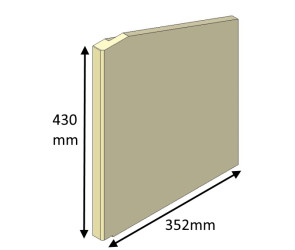 ASB14015B Parkray Vermiculite Right Side Brick  |  Aspect 14 Boiler (Eco)